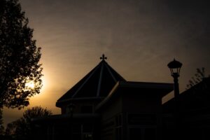 SNC Welcome Center at sunset
